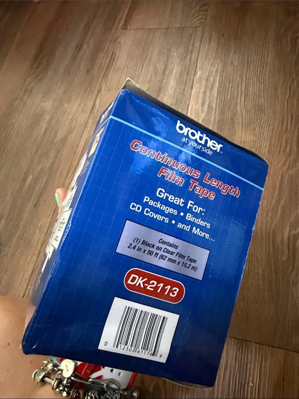 BROTHER Genuine DK-2113 Continuous Lenght Black on Clear Film Tape for Brother Q